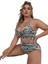 Yaz Büyük Beden Bikini Çizgili Baskılı Çok Renkli Iki Parçalı Yüksek Bel Külot Kadın Mayo Beden: 4xl (Yurt Dışından) 2