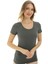 Kısa Kollu U Yaka Slim Fit Kadın Body T-Shirt 2038 1