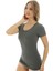 Kısa Kollu U Yaka Slim Fit Kadın Body T-Shirt 2038 2