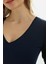 Uzun Kollu V Yaka Slim Fit Kadın Body 2039 2