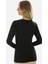 Uzun Kollu V Yaka Slim Fit Kadın Body 2039 4