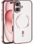 iPhone 16 Plus Kılıf Kenarları Renkli ve Magsafe Halkalı Şık Auraq Premium Silikon Şeffaf 1