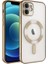 iPhone 12 Kılıf Kenarları Renkli ve Magsafe Halkalı Şık Auraq Premium Silikon Şeffaf 1