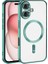 iPhone 16 Kılıf Kenarları Renkli ve Magsafe Halkalı Şık Auraq Premium Silikon Şeffaf 1