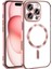 iPhone 16 Pro Max Kılıf Kenarları Renkli ve Magsafe Halkalı Şık Auraq Premium Silikon Şeffaf 1