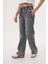 Kadın Salaş Paça Yüksek Lastikli Bel Jean Pantolon Antrasit 6