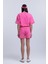 Kadın Pembe Şort - Rahat Bel Lastikli, Günlük ve Spor Kullanıma Uygun 4