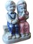Vintage Porselen Bankta Oturan Nişanlı Çift Biblo & 13 x 10 cm 2