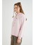 Lisanslı Baskılı Kapüşonlu Pembe Sweatshirt 4