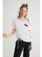 Lisanslı Baskılı Beyaz Tişört Regular Fit 3