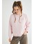 Lisanslı Baskılı Kalın Pembe Sweatshirt 1