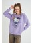 Lisanslı Baskılı Kalın Oversize Sweatshirt 4