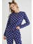 Lisanslı Uzun Kollu Lacivert Pamuklu Pijama Takımı 1