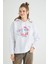 Lisanslı Baskılı Kapüşonlu Oversize Sweatshirt 1