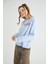 Lisanslı Baskılı Kalın Mavi Sweatshirt 1