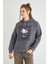 Lisanslı Baskılı Kapüşonlu Kalın Fit Sweatshirt 1