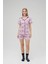 Lisanslı Düğmeli Pembe Kısa Kollu Pijama Takım 5