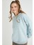 Lisanslı Baskılı Kapüşonlu Fit Yeşil Sweatshirt 1