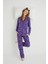 Lisanslı Düğmeli Uzun Kol Pijama Takım Roz-68 1