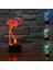 3D Flamingo Gece Lambası Hayvan Lambası Illus (Yurt Dışından) 1