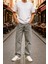 Baggy Gri Renk Rahat Kesim Erkek Jeans Pantolon 2