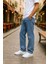 Baggy Mavi Renk Rahat Kesim Erkek Jeans Pantolon 2
