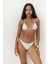 Mutia Bağcıklı Parlak Beyaz Bikini Üstü 2