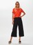 Resort Delik Işi Nakış Detaylı Viskon Keten Wide Leg Fit Pantolon S25PNT046 1