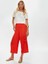 Resort Delik Işi Nakış Detaylı Viskon Keten Wide Leg Fit Pantolon S25PNT046 1