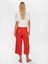 Resort Delik Işi Nakış Detaylı Viskon Keten Wide Leg Fit Pantolon S25PNT046 3