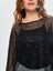 Payet Detaylı Kayık Yaka Abiye Bluz S25BLZ001 5