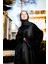 Siyah Premium Jessica - Krep Ipek Abaya (4 Mevsim) 5