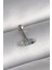 Çelik Gümüş Renk Mavi Zirkon Taşlı Tragus Piercing 1