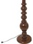 Klasik Vintage Ahşap Lambader Ayak Koyu Kahve Meşe Rengi 140CM LA55786 2