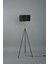 Pier Metal Lambader Siyah-Krom (38X38X145 Cm) 1