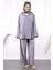 Gri Kimono Modal Pantolonlu Takım 2