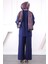 Lacivert Kimono Modal Pantolonlu Takım 3
