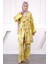 Sarı Desenli Kimono Pantolonlu Takım 1