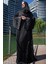 Siyah Lüx Abaya Kristallerle El Yapımı Abaya 1