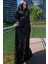 Siyah Lüx Abaya Kristallerle El Yapımı Abaya 3