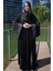 Siyah Lüx Abaya Kristallerle El Yapımı Abaya 8