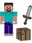 Minecraft Steve Figür Oyuncak Seti – 8 cm Kılıç ve Üretim Masası Aksesuarl 2