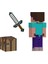 Minecraft Steve Figür Oyuncak Seti – 8 cm Kılıç ve Üretim Masası Aksesuarl 3