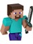 Minecraft Steve Figür Oyuncak Seti – 8 cm Kılıç ve Üretim Masası Aksesuarl 4