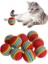 3lü Gökkuşağı Sünger Kedi Köpek Çiğneme Oyun Topu 4,2 cm 2