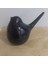 Cam Şirin Kuş Biblo El Yapım 13X8CM Siyah Renkli 1940 Tarz Figür Obje 1 Adet 1