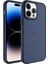 Apple iPhone 14 Pro Max Kılıf Buzlu Sert Pc Btbm May Kapak-Lacivert 1