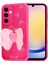 Galaxy A25 Kılıf Kamera Korumalı Figür Tasarımlı Klfs Kapya Kapak-Pembe Koyu 5