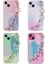 iPhone 13 Kılıf Simli Desenli El Askılı Tutacaklı Klfs Elsa Silikon Kapak-Pembe 2