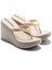 High Fashion Fem Kadın Parmak Arası Terlik Bej 35/40 1